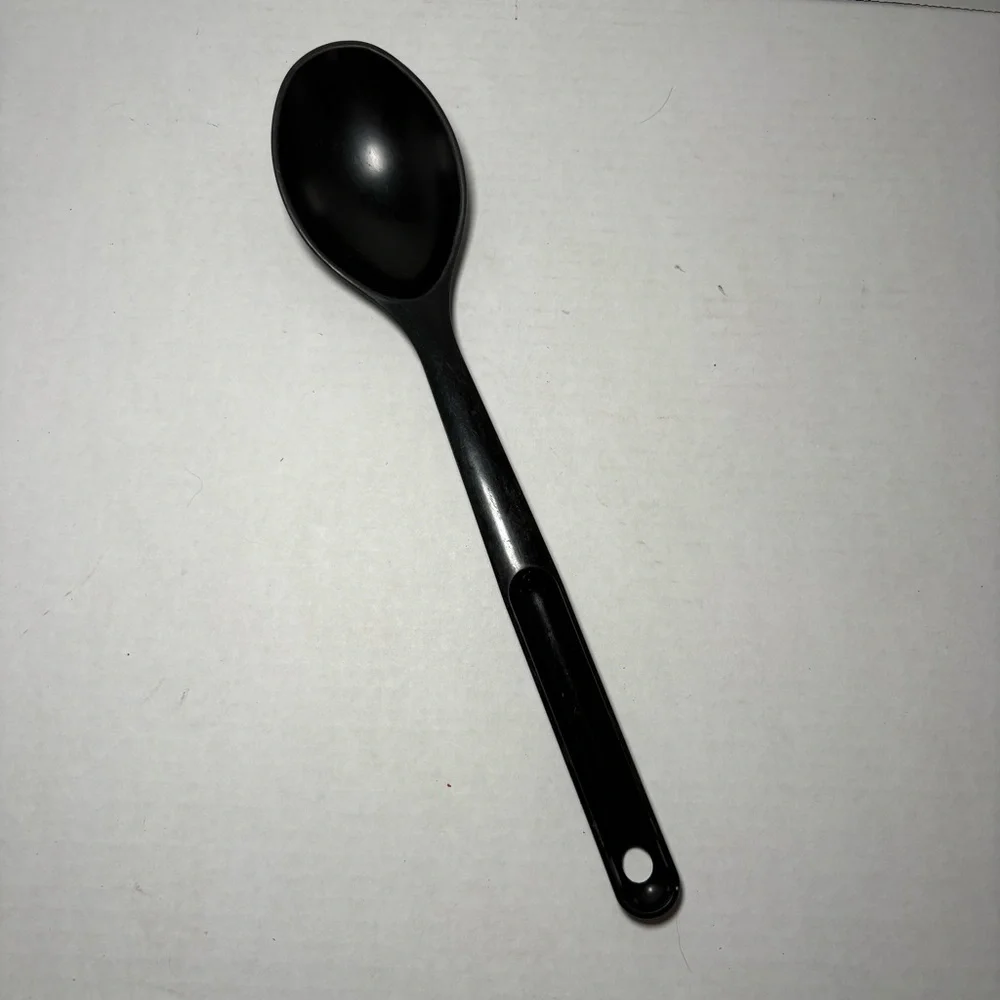 Tupperware Basting / Serving Plastic Black Spoon